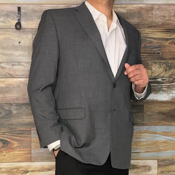 Ralph Lauren 100% Wool Gray Geometric Blazer Sport Jacket Size 48R - Picture 5 of 11